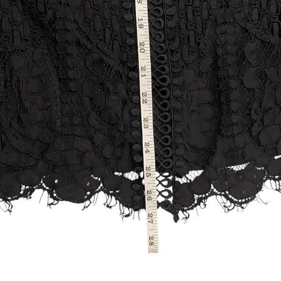Lipsy London Black‎ Lace Long-Sleeve Blouse – Size US 8 (SKU: 365) - Picture 4 of 8